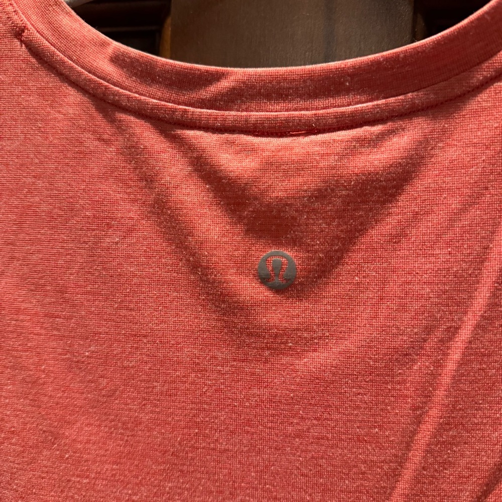 lululemon athletica Coral-Red Short Sleeve Crew Tee